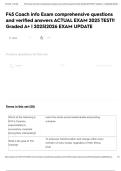F45 Coach info Exam comprehensive questions and verified answers ACTUAL EXAM 2025 TEST&excl;&excl; Graded A&plus; &vert; 2025&vert;2026 EXAM UPDATE