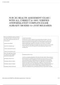 NUR 130 FUNDAMENTALS FINAL EXAM WITH ALL CORRECT & 100&percnt; VERIFIED ANSWERS&vert;ACTUAL COMPLETE EXAM&vert; ALREADY GRADED A&plus;