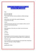 WGU D443 Health Assessment Questions Well Answered Latest 2025