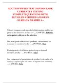 NOCTI BUSINESS TEST 2025&sol;2026 BANK  CURRENTLY TESTING  COMPLETEQUESTIONS WITH  DETAILED VERIFIED ANSWERS  &sol;ALREADY GRADED A&plus;