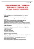 D521 INTRODUCTION TO MEDICAL  CODING WGU PA BRAND NEW  ACTUAL EXAM WITH ANSWERS