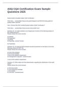 ASQ CQA Certification Exam Sample Questions 2025 Questions with Solutions