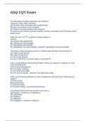 ASQ CQT Exam Questions and Answers Fully Solved
