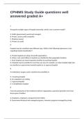 CPHIMS Study Guide questions well answered graded A&plus;