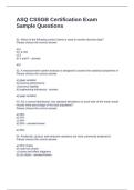 ASQ CSSGB Certification Exam Sample Questions with Accurate Answers