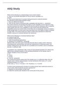 ASQ Study Questions and Answers 2025