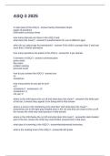 ASQ-3 2025 QUESTIONS AND ANSWERS 