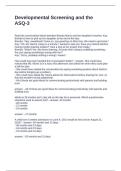 Developmental Screening and the ASQ-3&period; Questions and Answers 2025