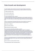 Peds Growth and development questions with accurate answers