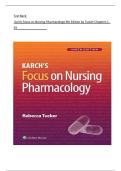 Full Test Bank &ndash; Karch&colon; Focus on Nursing Pharmacology&comma; 9th Edition by Tucker&comma; Chapters 1&ndash;59