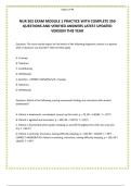 NUR 302 EXAM MODULE 1 PRACTICE WITH COMPLETE 350 QUESTIONS AND VERIFIED ANSWERS LATEST UPDATED VERSION THIS YEAR