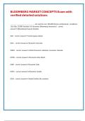 BLOOMBERG MARKET CONCEPTS Exam with verified detailed solutions