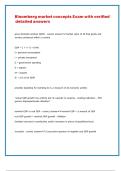 Bloomberg market concepts Exam with Precise detailed answers 