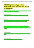 NR503 Epidemiology Actual Midterm& Final Exam latest Exam 2025 Latest                                               