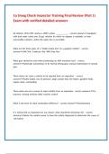 Ca Smog Check Inspector Training Final Review &lpar;Part 1&rpar; Exam with verified detailed answers
