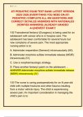 ATI PEDIATRIC EXAM TEST BANK LATEST VERSION  2025&sol; 2026 &lpar;EVERYTHING YOU NEED ON ATI  PEDIATRIC&rpar; COMPLETE ALL 400 QUESTIONS AND  CORRECT DETAILED ANSWERS WITH RATIONALES  &lpar;VERIFIED ANSWERS&rpar; &vert;ALREADY GRADED  A&plus;&vert;&vert;NEWEST EXAM&excl;&excl;&excl; 