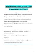 HOSA Pathophysiology Practice Exam 2026 Questions and Answers