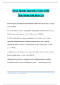 Hosa Sports medicine exam 2026 Questions and Answers
