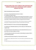 NUR 302 EXAM FINAL WITH COMPLETE 600 QUESTIONS AND VERIFIED ANSWERS WITH RATIONALES LATEST UPDATED VERSION THIS YEAR
