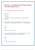 NATE Exam - Air Conditioning and Heat Pumps questions with verified detailed answers