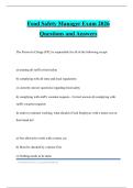 Food mananger certification Bundled Tests 2026 Questions and Answers
