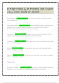 Biology Praxis 5236 Practice Test Review 2025-2026&comma; Exam for Botany