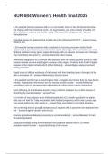 NUR 684 Women-s Health final 2025 Questions and Answers 2025