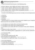 AIPB Mastering Adjusting Entries Exam Questions and Answers 100&percnt; Pass &vert;Verified and Updated 