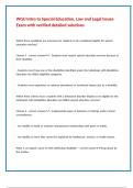 WGU Intro to Special Education&comma; Law and Legal Issues Exam with verified detailed solutions