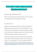 WGU D169 - Study Guide Exam 2026 Questions and Answers