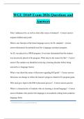WGU D169 Exam 2026 Questions and Answers