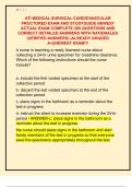 ATI MEDICAL SURGICAL CARDIOVASCULAR  PROCTORED EXAM AND STUDYGUIDE NEWEST  ACTUAL EXAM COMPLETE 200 QUESTIONS AND  CORRECT DETAILED ANSWERS WITH RATIONALES  &lpar;VERIFIED ANSWERS&rpar; &vert;ALREADY GRADED  A&plus;&vert;&vert;NEWEST EXAM&excl;&excl;&excl; 