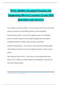 WGU-&lpar;D169&rpar;- Essential Practices for Supporting Diverse Learners Exam 2026 Questions and Answers