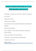 Nuclear Medicine Board Review Exam 2026 Questions and Answers
