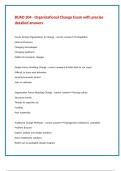 BUAD 304 - Organizational Change Exam with precise detailed answers 