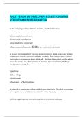 ANCC - EXAM WITH ACCURATE QUESTIONS AND  VERIFIED ANSWERS&vert;GRADED A 