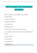 NMTCB Sample Exam 2026 Questions and Answers