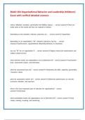 BUAD 304 Organizational Behavior and Leadership &lpar;Midterm&rpar; Exam with verified detailed answers 