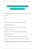 NMTCB Study Guide Exam 2026 Questions and Answers