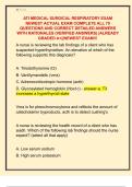 ATI MEDICAL SURGICAL PROCTORED CMS NEWEST  2025&sol; 2026 ACTUAL EXAM COMPLETE 100  QUESTIONS AND CORRECT DETAILED ANSWERS  WITH RATIONALES &lpar;VERIFIED ANSWERS&rpar; &vert;ALREADY  GRADED A&plus;&vert;&vert;NEWEST EXAM&excl;&excl;&excl;