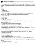 Nursing 315- Theories Exam Questions and Answers 100&percnt; Pass &vert;Verified and Updated 