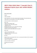 NR574 FINAL EXAM Week 7 Traumatic Chest & Abdominal Injuries Exam with verified detailed solutions 