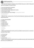 PCNSA Sample Test Exam Questions and Answers 100&percnt; Pass &vert;Verified and Updated 