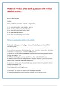 NURS 618 Module 1 Test Bank Questions with verified detailed answers 