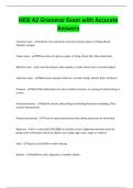 HESI A2 Grammar Exam with Accurate Answers