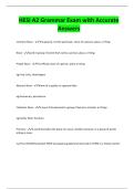 HESI A2 Grammar Exam with Accurate Answers