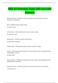 HESI A2 Grammar Exam with Accurate Answers