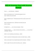 HESI A2 Grammar Exam with Accurate Answers
