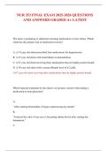 NUR 352 FINAL EXAM 2025-2026 QUESTIONS AND ANSWERS GRADED A&plus; LATEST 
