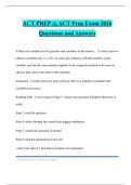 ACT PREP &semi;&rpar;&comma; ACT Prep Exam 2026 Questions and Answers